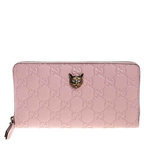 bright pink gucci wallet|pink Gucci wallet with cat.